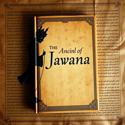 A captivating book cover featuring an ancient Javanese manuscript as the background