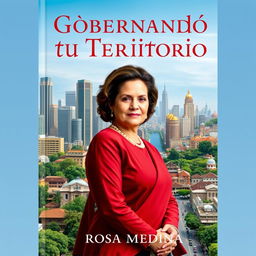 A captivating and authoritative book cover for "Gobernando tu Territorio" by Rosa Medina