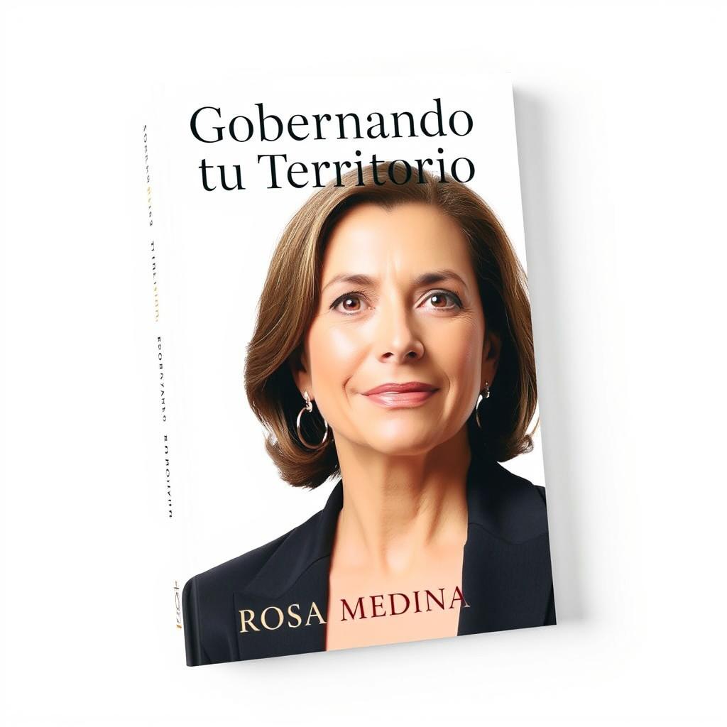 A book cover design for "Gobernando tu Territorio" by Rosa Medina