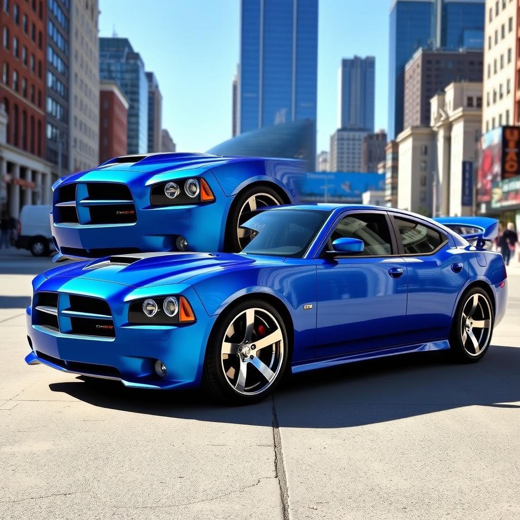 A 2007 Dodge Charger modified into a hatchback, showcasing a sleek and sporty design