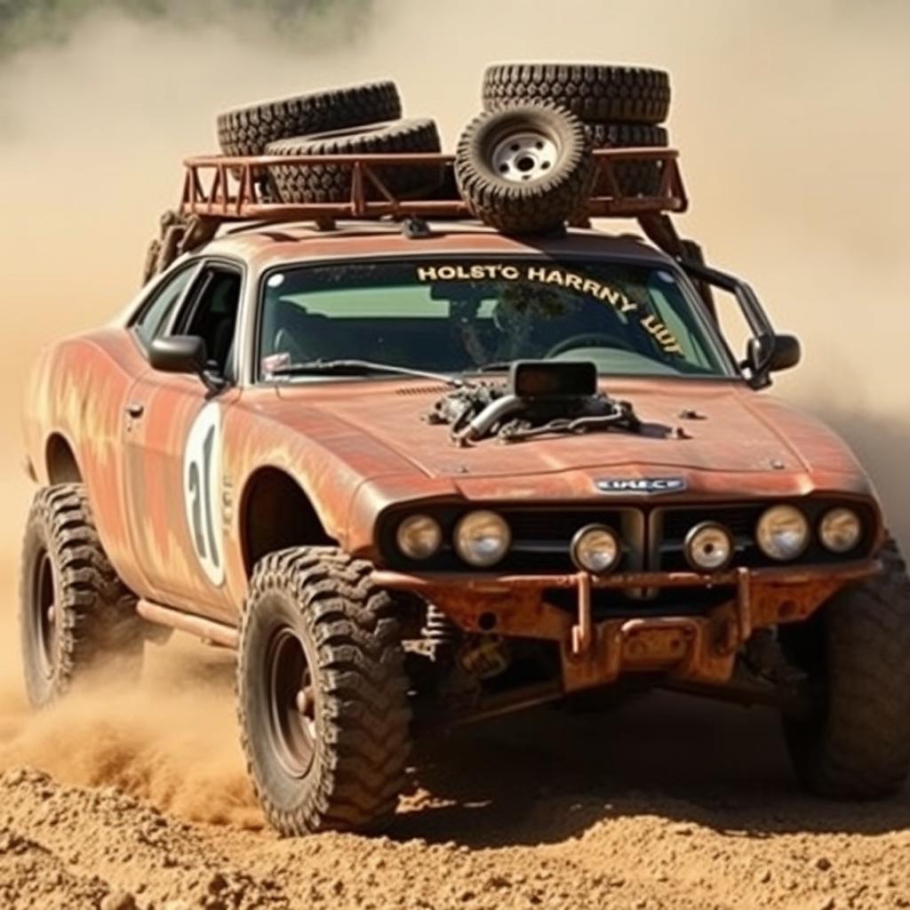 A rugged 2007 Dodge Charger transformed into a rally rat rod