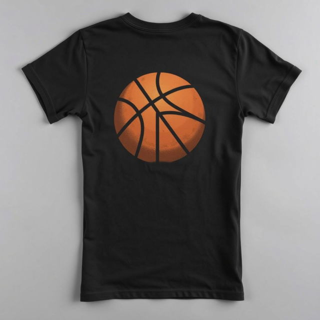 A blank black t-shirt featuring the logo for a social basketball team named 'Levy Street Ballers'