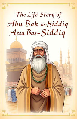 Illustrated cover page depicting Abu Bakr as-Siddiq, the first caliph, known for his honesty, kindness, and intelligence