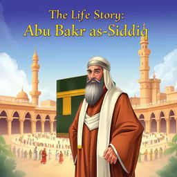 Illustrated cover page depicting Abu Bakr as-Siddiq, the first caliph, renowned for his honesty, kindness, and intelligence