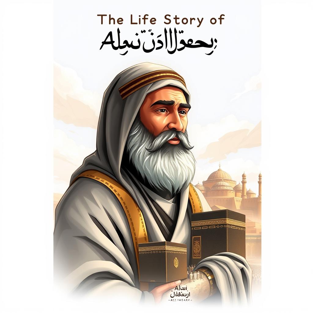 Cover design for 'The Life Story of Abu Bakr as-Siddiq', illustrating Abu Bakr, the renowned first caliph celebrated for his honesty, kindness, and intelligence