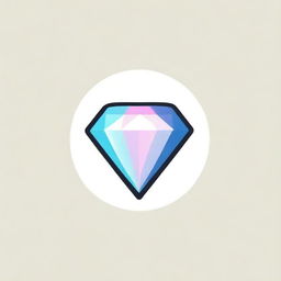 Create a logo featuring diamond paintings for an Instagram page. The logo should feel artistic and dynamic, embodying the sparkle of the diamonds.