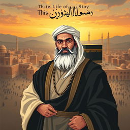 Cover design for 'The Life Story of Umar ibn al-Khattab', featuring Umar, the second caliph, renowned for his strength, intelligence, and fierce determination