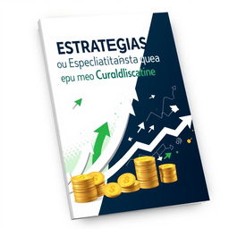 An eBook cover design titled "5 Estratégias que os Especialistas Usam para Construir Riqueza Rapidamente" conveying speed and success