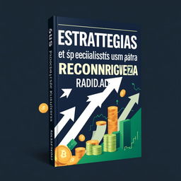 An eBook cover design titled "5 Estratégias que os Especialistas Usam para Construir Riqueza Rapidamente" conveying speed and success