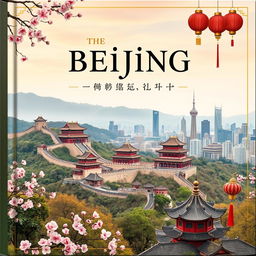 A stunning and detailed book cover design that captures the essence and beauty of Beijing