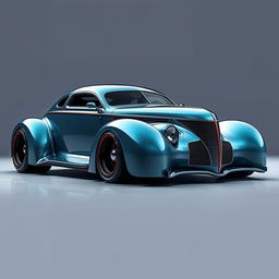 A futuristic supercar designed by Khyzyl Saleem, featuring a 1939 Chevy Coupe transformed with a widebody kit