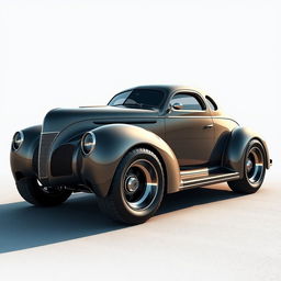 A futuristic supercar designed by Khyzyl Saleem, featuring a 1939 Chevy Coupe transformed with a widebody kit