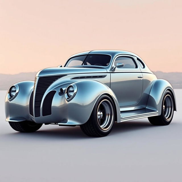 A futuristic supercar designed by Khyzyl Saleem, featuring a 1939 Chevy Coupe transformed with a widebody kit