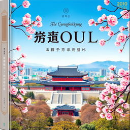 An enchanting and majestic book cover design that celebrates the splendor of Seoul's city palace