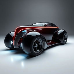 A futuristic supercar envisioned by Khyzyl Saleem, merging the classic essence of a 1939 Chevy Coupe with an innovative, contemporary touch