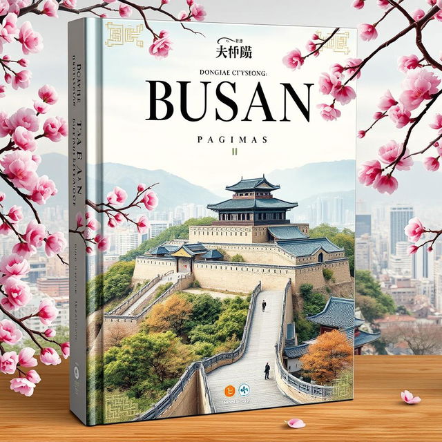 A stunning book cover design that captures the essence of Busan's city palace