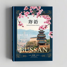 A stunning book cover design that captures the essence of Busan's city palace