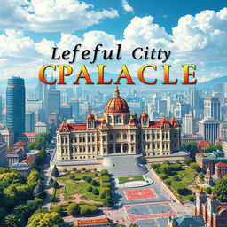 A captivating book cover design inspired by the concept of "Șeful city palace