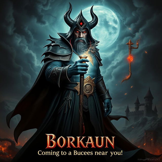 A movie poster in the style of World of Warcraft titled "Borkaun Returns"