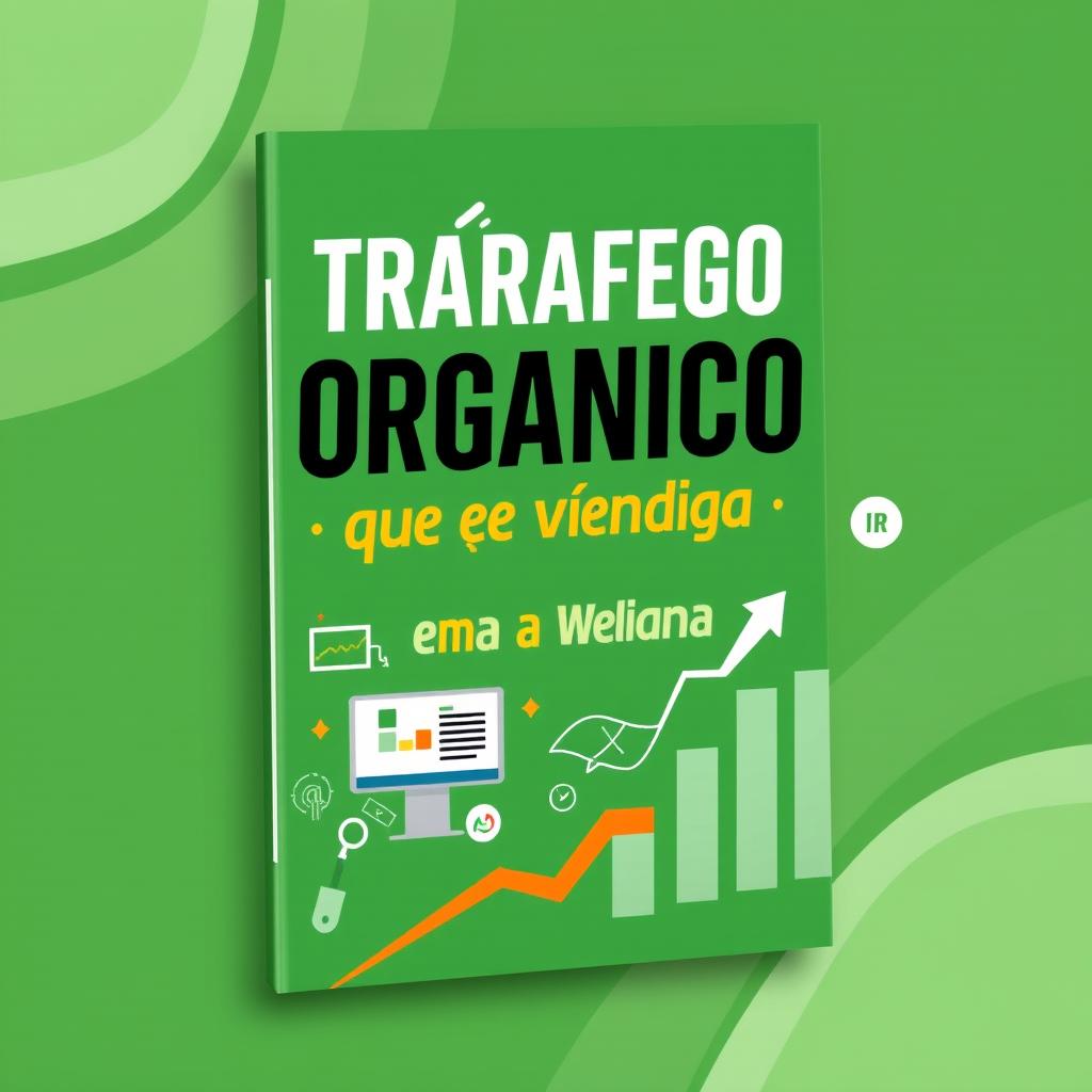 eBook cover design for "Tráfego Orgânico que Vende em uma Semana," featuring a dynamic and modern composition