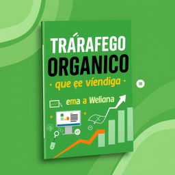 eBook cover design for "Tráfego Orgânico que Vende em uma Semana," featuring a dynamic and modern composition