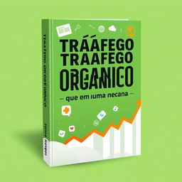 eBook cover design for "Tráfego Orgânico que Vende em uma Semana," featuring a dynamic and modern composition