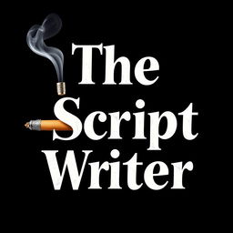 A creative and artistic title design for the text "The Script Writer"