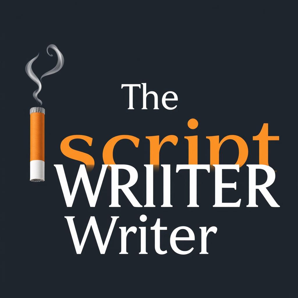 A creative and artistic title design for the text "The Script Writer"