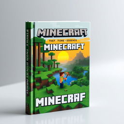 A captivating book cover design inspired by the essence of Minecraft