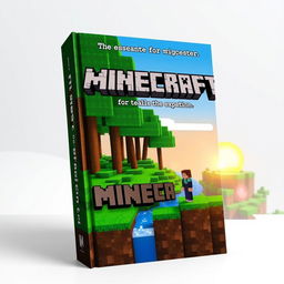 A captivating book cover design inspired by the essence of Minecraft