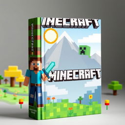 An imaginative book cover design inspired by Minecraft