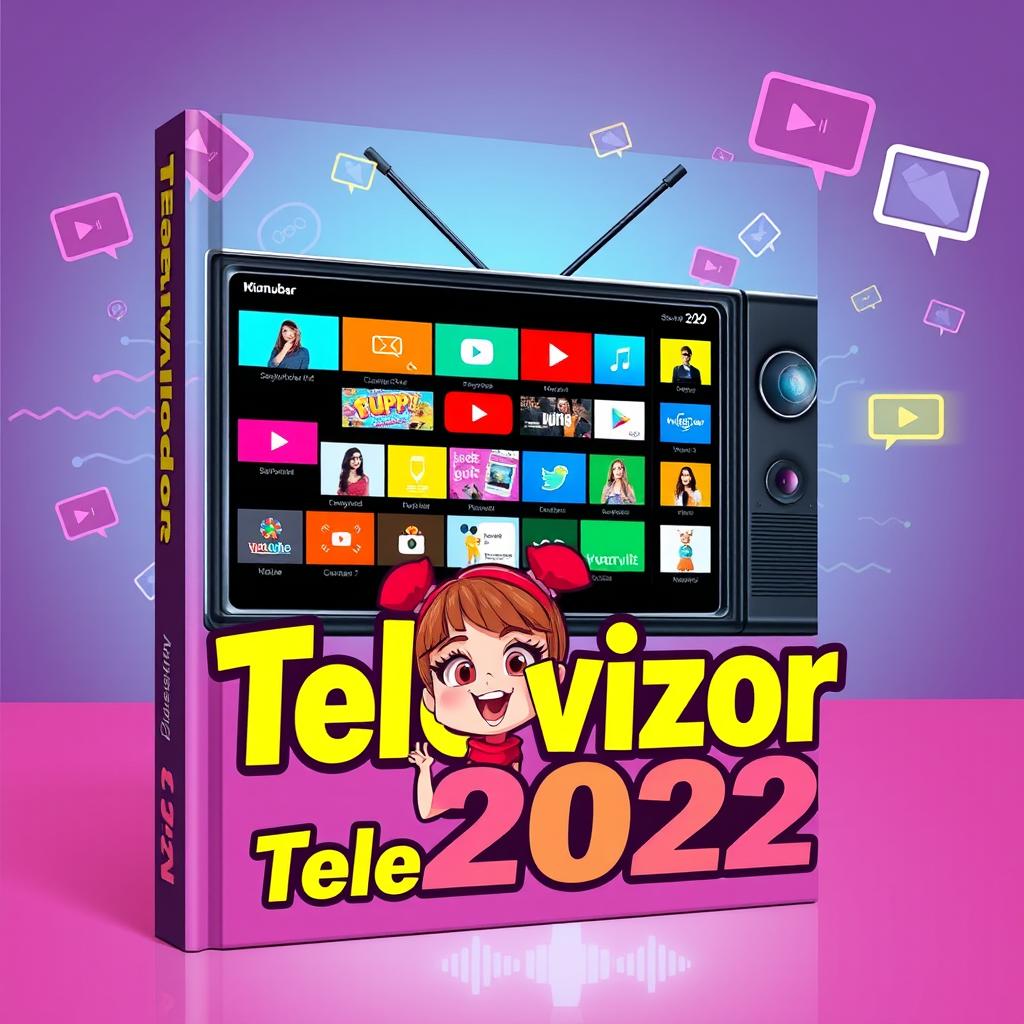 A vibrant and engaging book cover design for 'Televizor 2022'