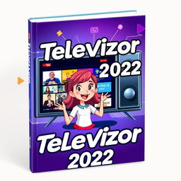 A vibrant and engaging book cover design for 'Televizor 2022'