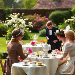 A charming tea party set in the serene countryside of Hampshire