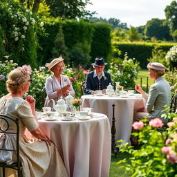 A charming tea party set in the serene countryside of Hampshire