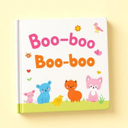 A whimsical and playful book cover design for 'Boo boo', possibly a lighthearted children's story