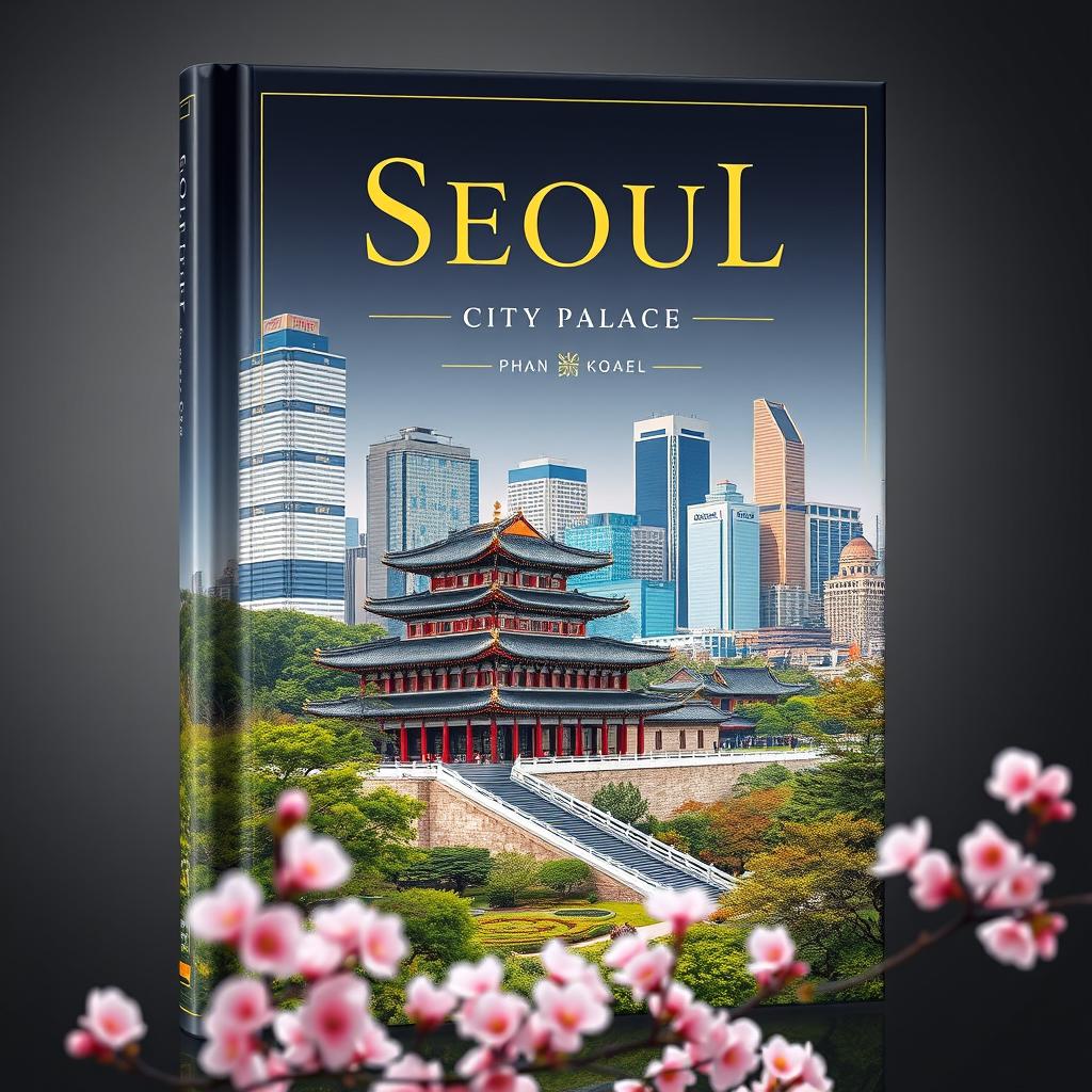 An elegant and captivating book cover design featuring Seoul's city palace