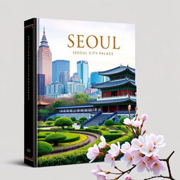 An elegant and captivating book cover design featuring Seoul's city palace