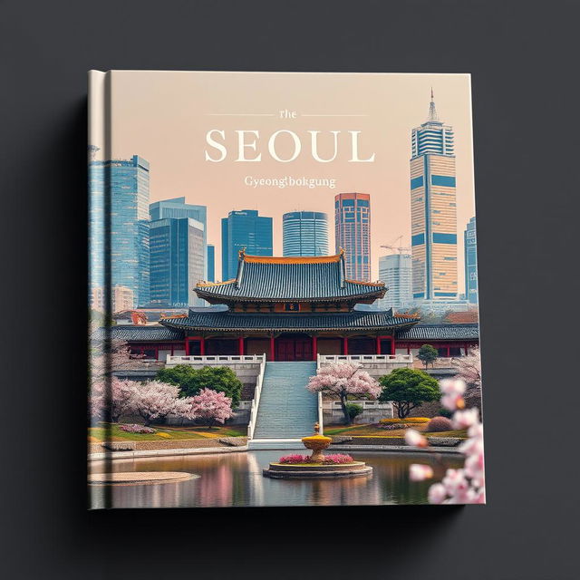 An elegant and captivating book cover design featuring Seoul's city palace