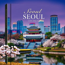 An elegant and captivating book cover design featuring Seoul's city palace