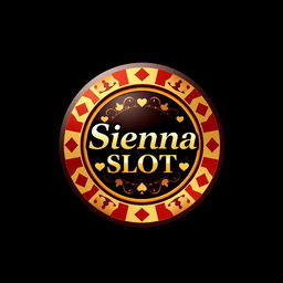 A casino-themed logo featuring a circular casino chip prominently in the design