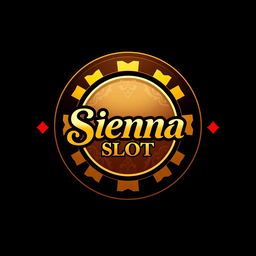 A casino-themed logo featuring a circular casino chip prominently in the design