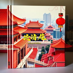 An elegant and captivating book cover design showcasing the grandeur of Beijing's city palace, the Forbidden City