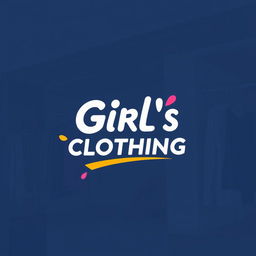 A vibrant and contemporary logo design specifically crafted for a girl's clothing line