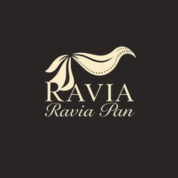 An exquisite logo design for the company "Ravia Pan", incorporating elements related to clothing with a Parisian influence