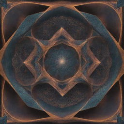 An abstract visualization of the 4th dimension featuring geometric patterns and mind-bending shapes blending into each other.