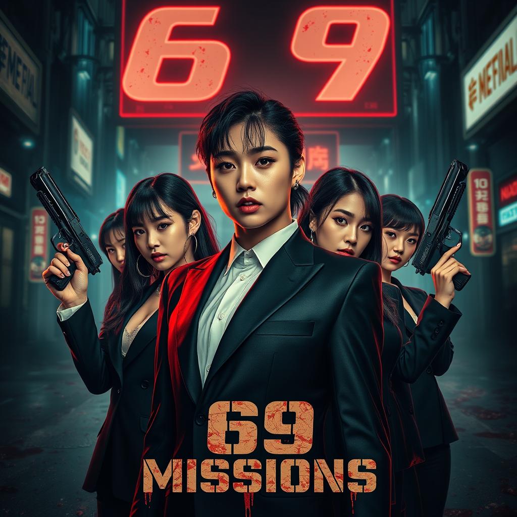 An intense and gripping movie poster for '69 MISSIONS'