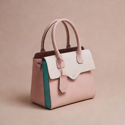 Create a character that isn't human but takes on the form of a handbag, infused with elements of personality and charm.