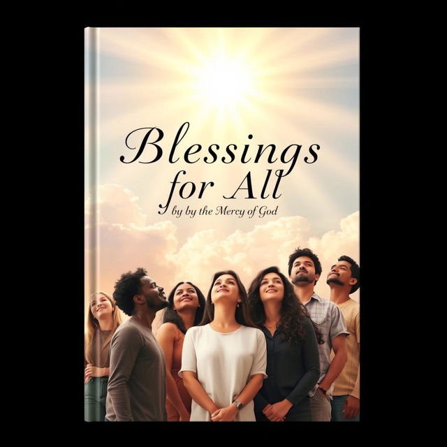 A serene and inspiring book cover design for "Blessings for All by the Mercy of God