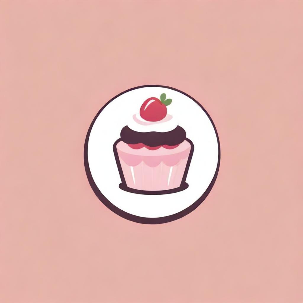 A vibrant and enticing logo for a cake shop with playful font and a stylized cake illustration.